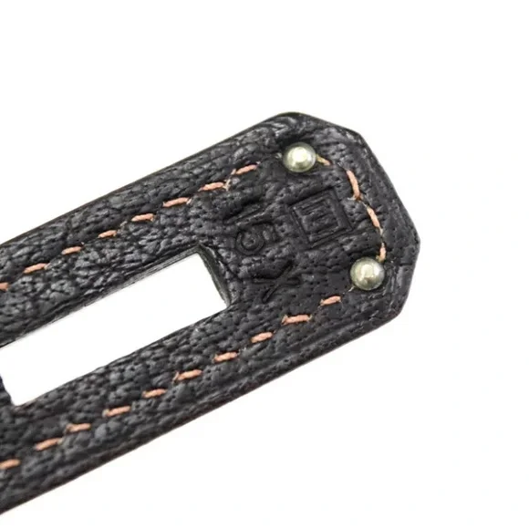 AUTHENTIC KELLY 35 RARE 2 tone brown Amazonia calfskin satchel bag - Picture 16 of 16